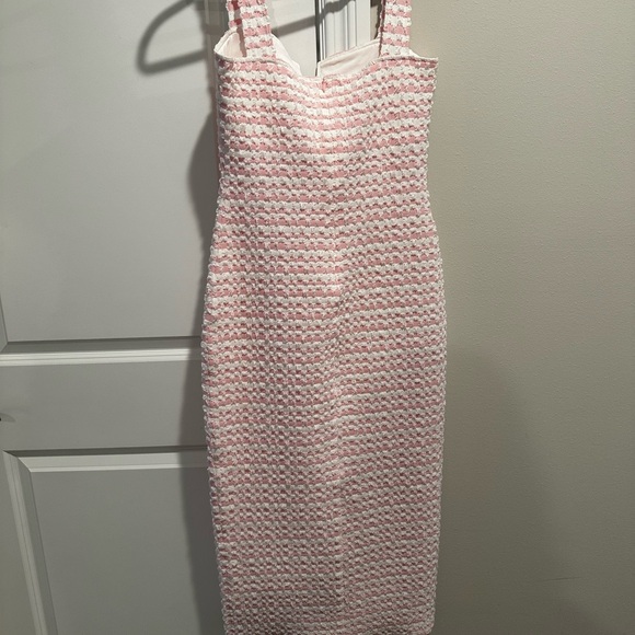 Amanda Uprichard Pink Tweed Midi Dress - Picture 2 of 6